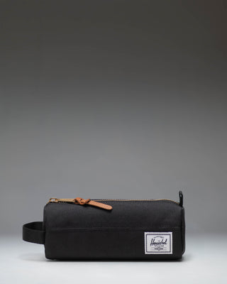 Herschel Supply Co. Settlement Pencil Case in classic black, featuring a zippered closure and a clean, minimalist design.