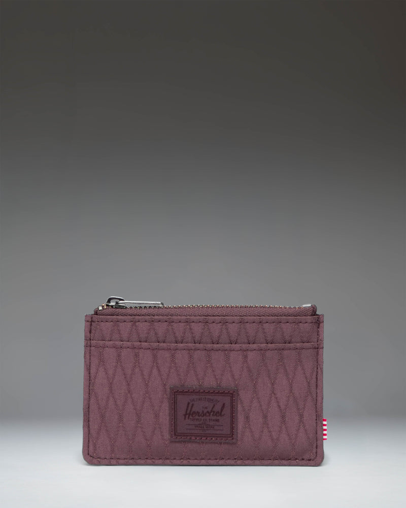 Herschel Supply Co. Oscar Cardholder in Huckleberry Diamond, showing the compact wallet design with multiple card slots.