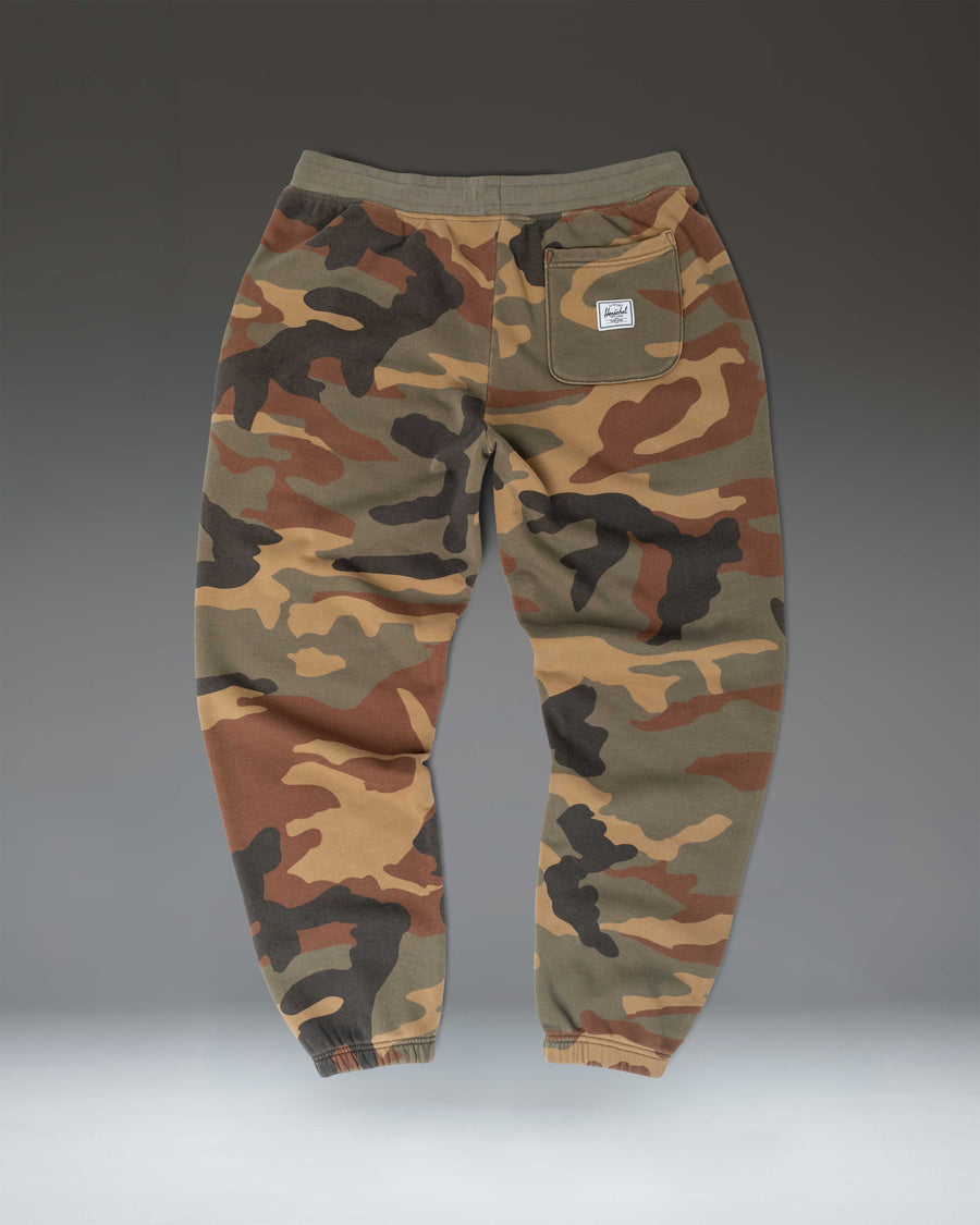 Herschel Supply Co. Men's Vintage Wash Classic Sweatpant in Woodland Camo.