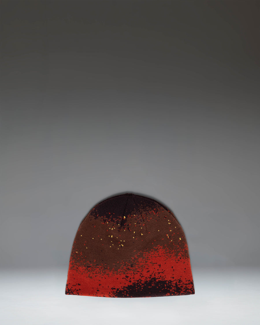 Herschel Supply Co. Skullcap Graphic beanie in Pixel Spray Downtown Brown.