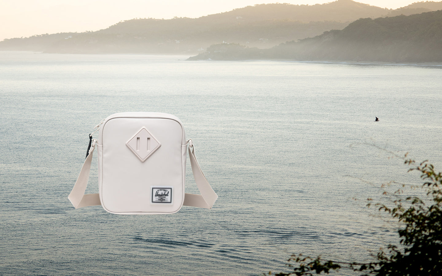 Herschel Heritage Crossbody bag in Moonbeam Tonal.
