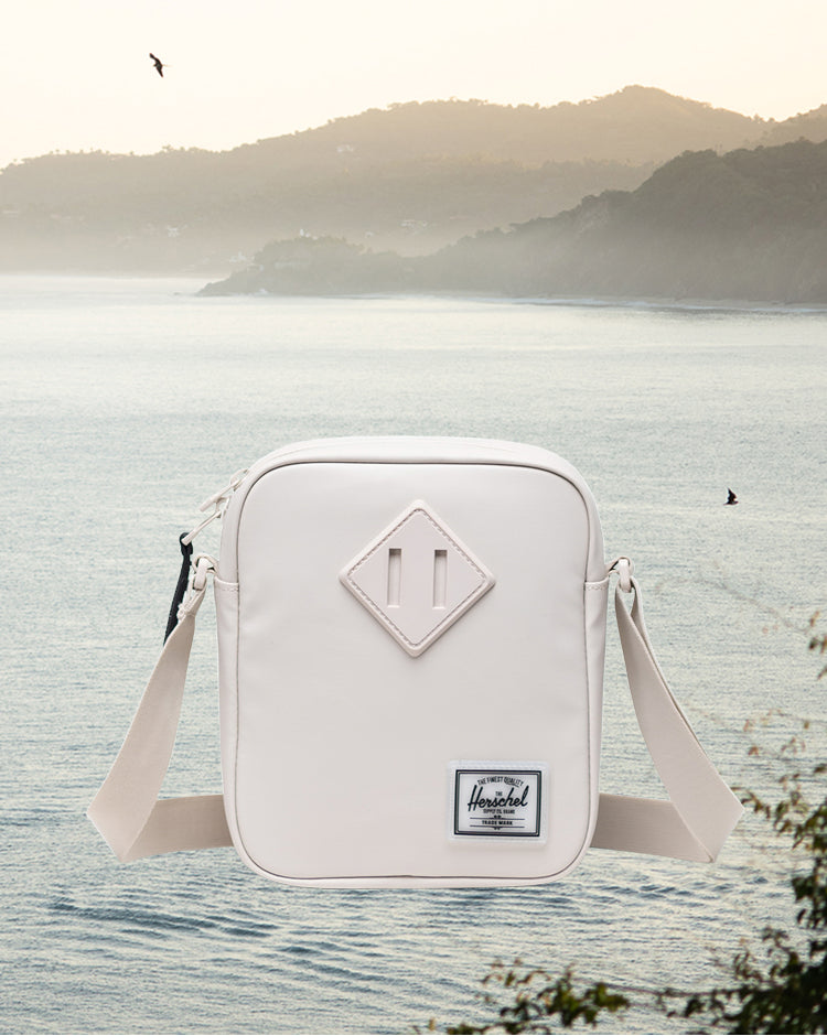 Herschel Heritage Crossbody bag in Moonbeam Tonal on a mobile screen view.
