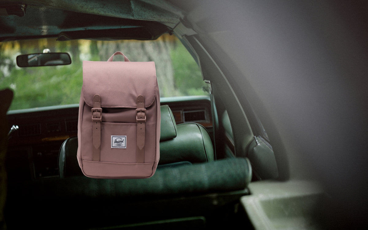 Front view of the Herschel Retreat Mini Backpack in Ash Rose.