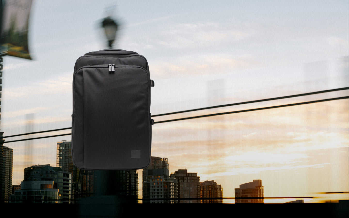 Black Herschel Supply Co. Kaslo Camera Bag Tech shown from a hero desktop perspective.